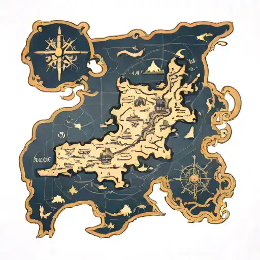 South Eastern Massachusetts and Rhode Island map made tattoo design idea