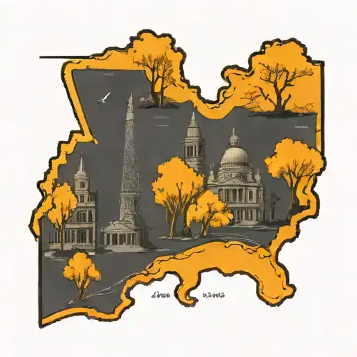 South Eastern Massachusetts and Rhode Island landmarks tattoo design idea