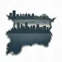 boston skyline tattoo design idea