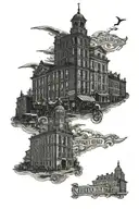 faneuil hall in boston, massachusetts tattoo design idea