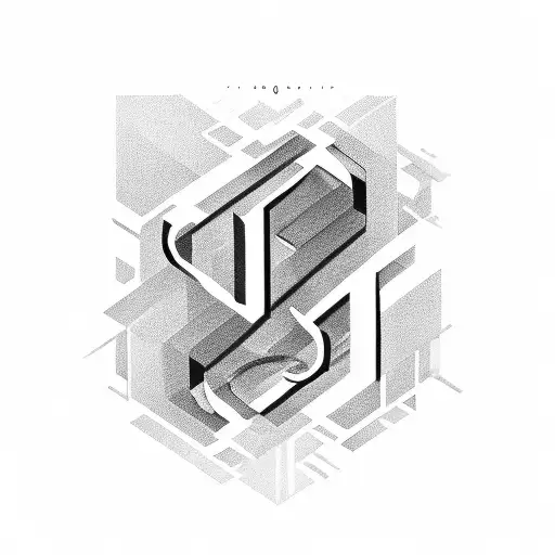 the letters P, C and E combined with rings tattoo design idea
