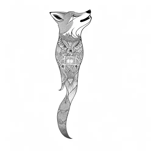 a fox tattoo design idea