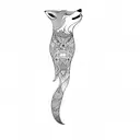 a fox tattoo design idea