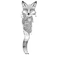 a fox tattoo design idea