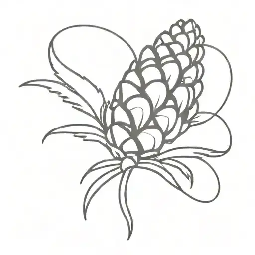 one pine cone healing self-compassion tattoo design idea