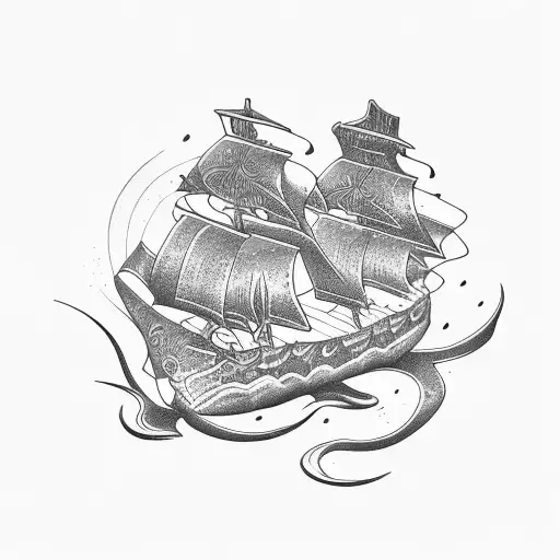 burn the ships tattoo design idea