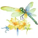 Dragonfly and key tattoo design idea