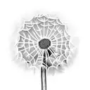 Dandelion blowing in the wind tattoo design idea