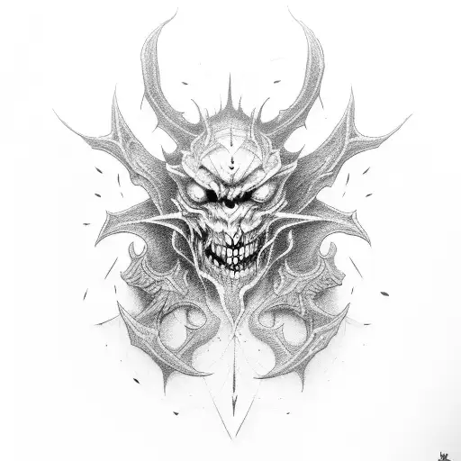 shadow fiend  tattoo design idea
