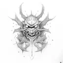 shadow fiend  tattoo design idea