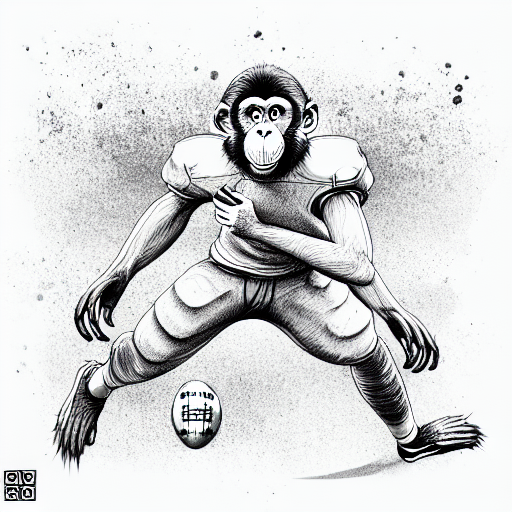 monkey fucking  a football tattoo design idea