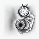 time waits for no one tattoo design idea