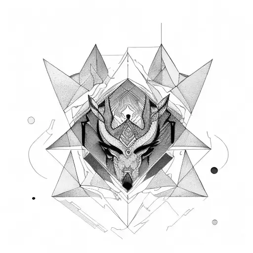 Dynamic composition. Geometric shapes. Contrast black-white. Varied sizes. Intriguing. tattoo design idea
