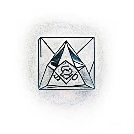 d20 Dice with the words "The Great Equilizer" below it tattoo design idea