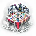knights of the round table  tattoo design idea