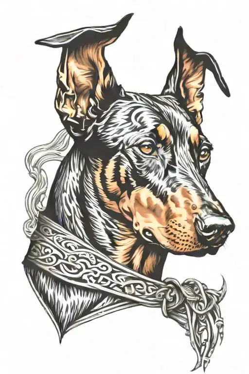 doberman loyalty is royalty tattoo design idea