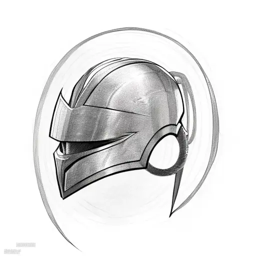 Loki's helmet as a head of a knife tattoo design idea