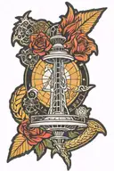 Scorpio space needle tradoc patch tattoo ideas tattoo design idea