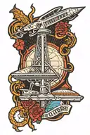 Scorpio space needle tradoc patch tattoo ideas tattoo design idea