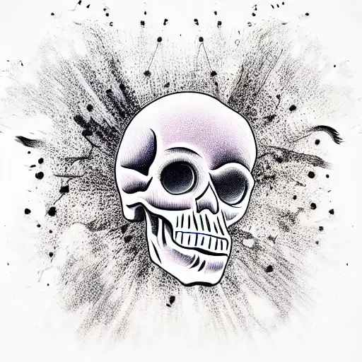 Skull tattoo design idea