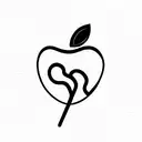 Puzzle piece with an apple inside tattoo design idea