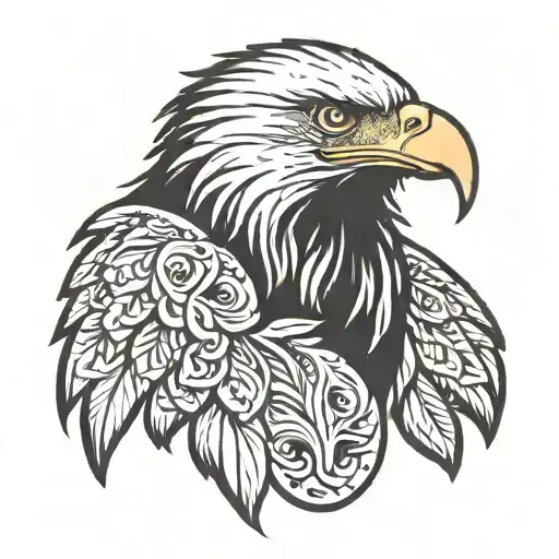American traditional eagle  tattoo design idea