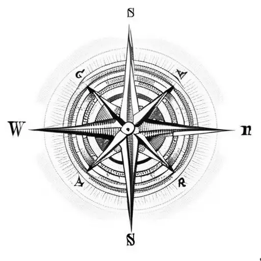 Compass, indian, cross tattoo design idea
