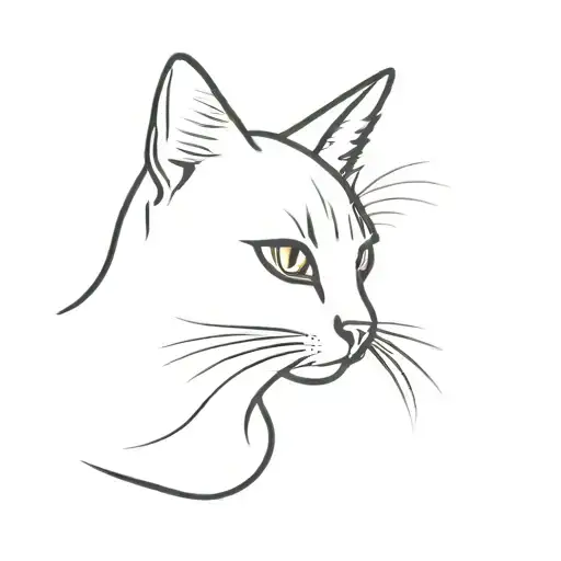 cat outline tattoo tattoo design idea