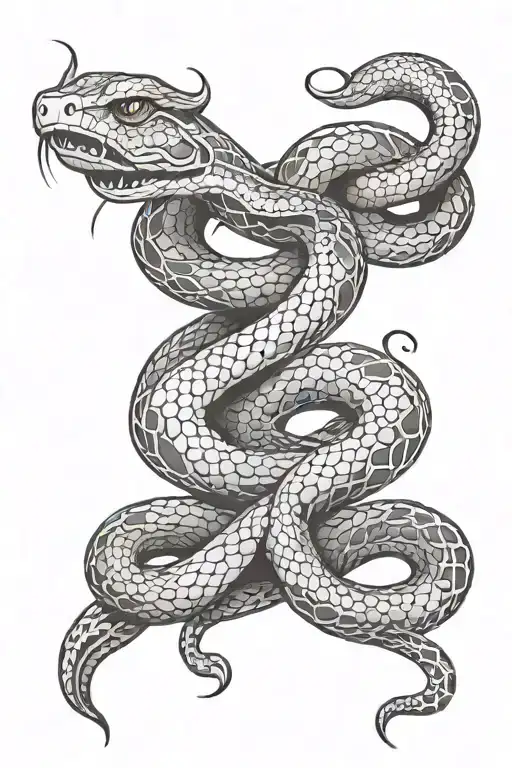 snake filled with tribal tattoo tattoo design idea