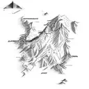 wasatch mountains utah lord of the rings map style tattoo design idea
