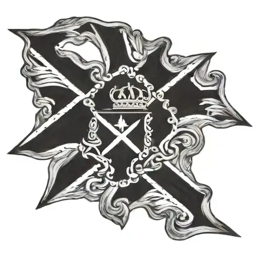 curacao flag tattoo design idea