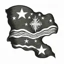 curacao flag tattoo design idea