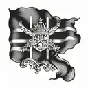 curacao flag tattoo design idea