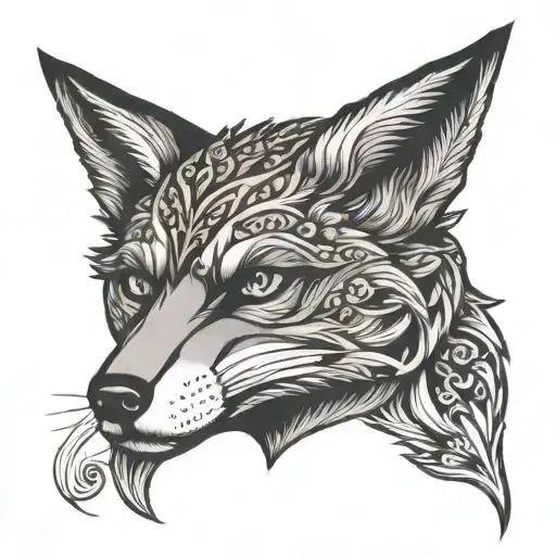 fox head on left pec tattoo tattoo design idea