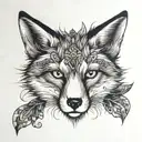 fox head on left pec tattoo tattoo design idea