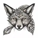 fox head on left pec tattoo tattoo design idea