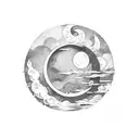waning crescent moon tattoo design idea