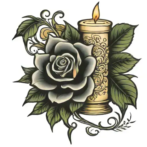memorial tattoo for dad I want a candle tattoo design idea