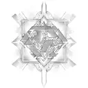 fire ice math family tattoo design idea