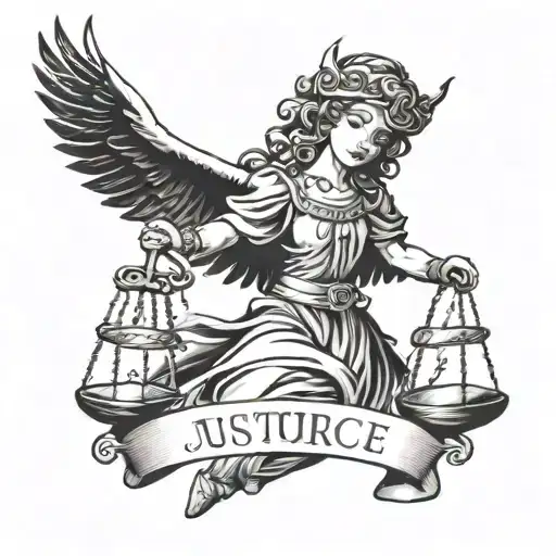 wisdom, courage, justice, temperance tattoo design idea