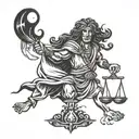 wisdom, courage, justice, temperance tattoo design idea