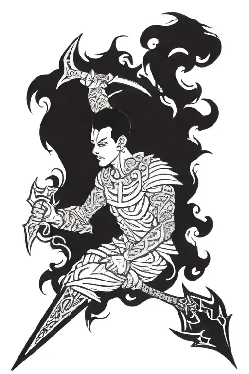 maliketh the black blade tattoo design idea