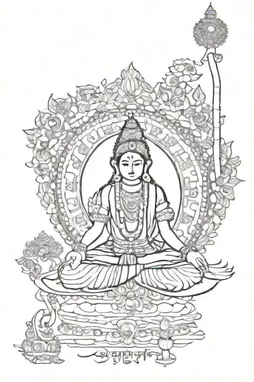 sanskrit shlokas tattoo design idea