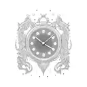digital clock 1312 in space style tattoo design idea