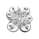 male four - leaf clover tattoo design idea