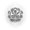male four - leaf clover tattoo design idea