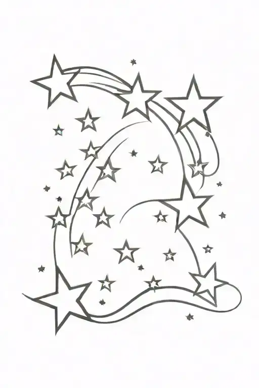 shooting Stars tattoo design idea