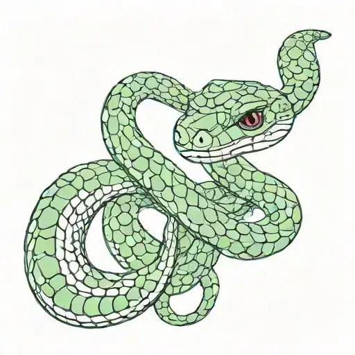 Slytherin snake wrapped tattoo design idea