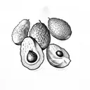 AVOCADO tattoo design idea