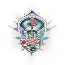 A fore arm piece for the theme "Onwards" tattoo design idea